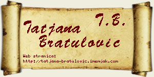 Tatjana Bratulović vizit kartica